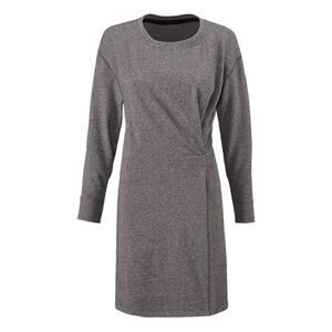 CAbi Womens Charcoal Gray Put-On Faux Wrap Stretch Dress, Size S Small #3650 NEW